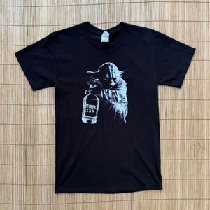 Puerto‎ Rico Yoda Pitorro XXX Tshirt Black Size Small Hanes Cosplay Star Wars